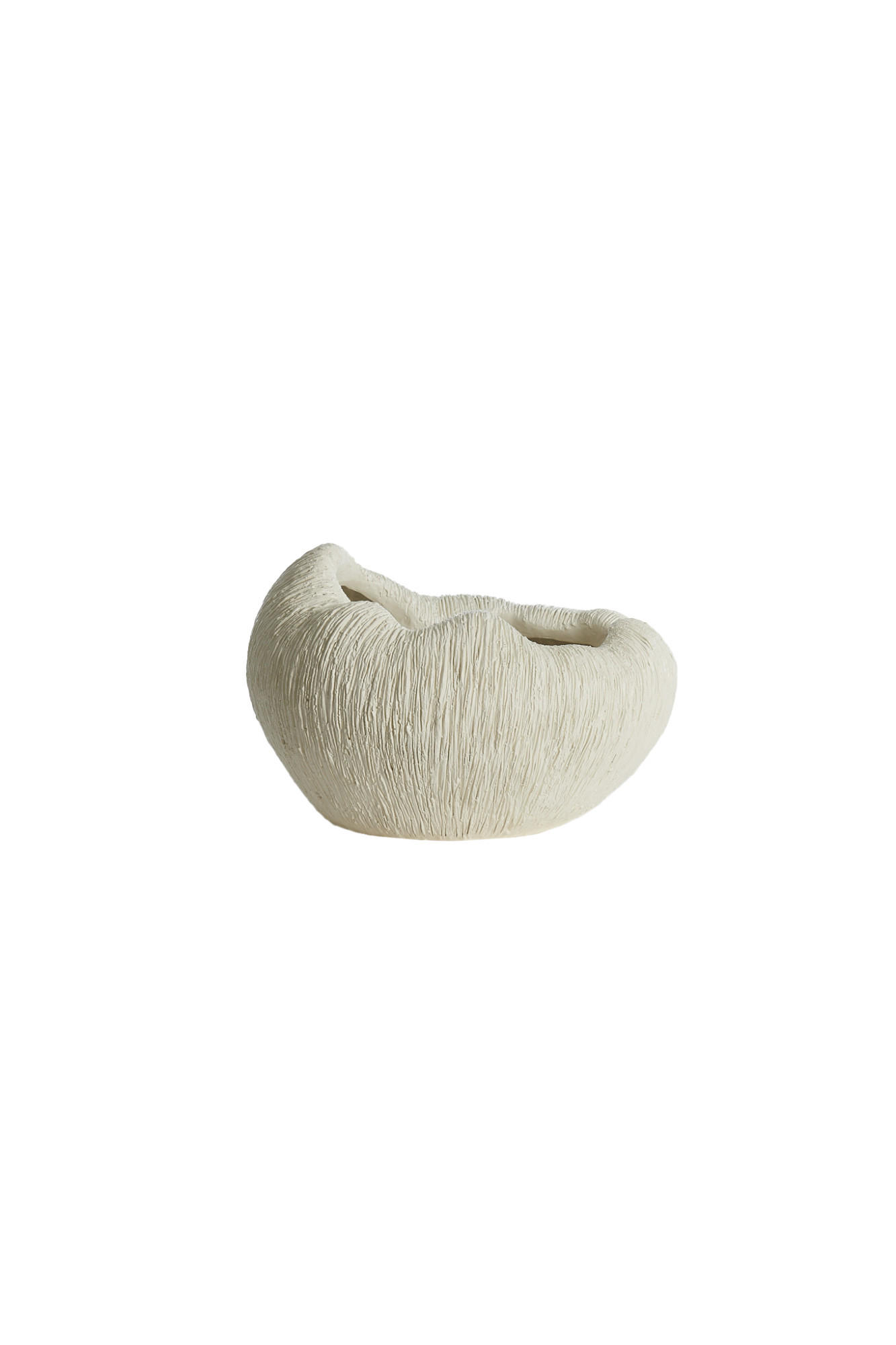 VASE Denisa Weiß 34/28/21 cm - Weiß, Kunststoff (21cm) - Light & Living