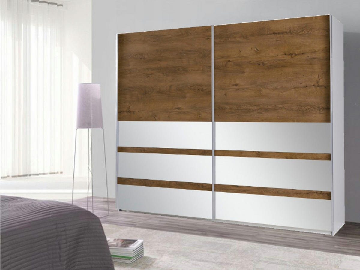 SCHIEBETÜRENSCHRANK - Kleiderschrank MAXI 22 - Braun, Holzwerkstoff (244/206/64cm) - Möblo