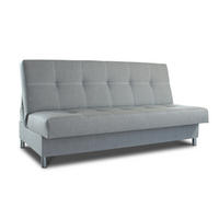 SCHLAFSOFA Bella - Silberfarben/Grau, Holz/Kunststoff (187/94/90cm)