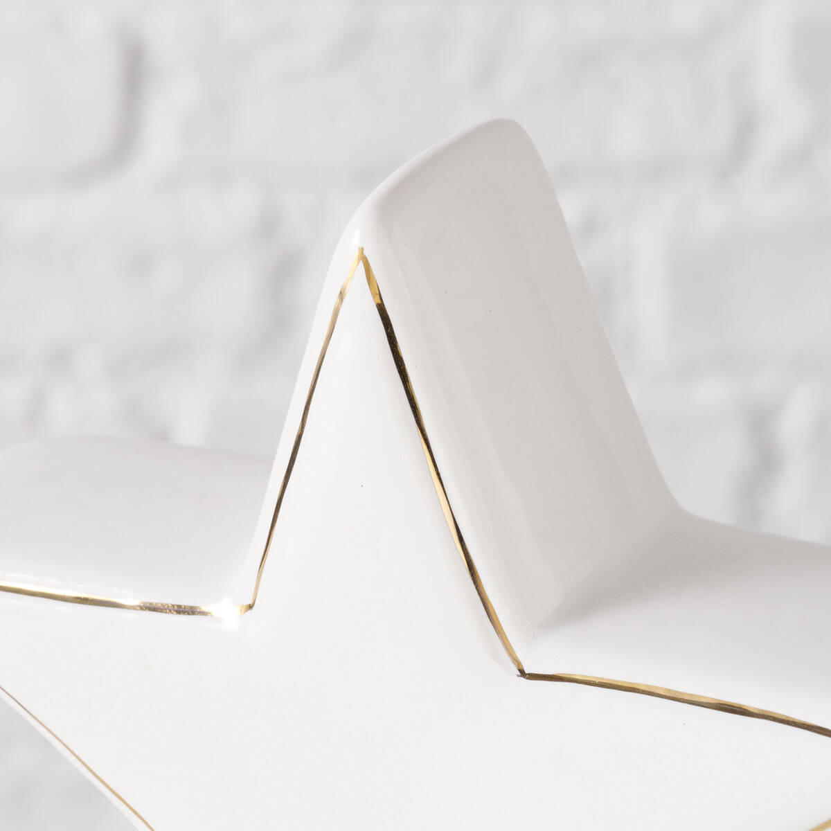 STERNFIGUR Naturstein Ville 13 cm - Weiß, Stein (4.5/13/14cm) - Boltze Home