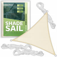 SONNENSEGEL Wasserdicht Dreieckig Beige 4x4m - Beige, Textil (400/400cm) - KRUMAD