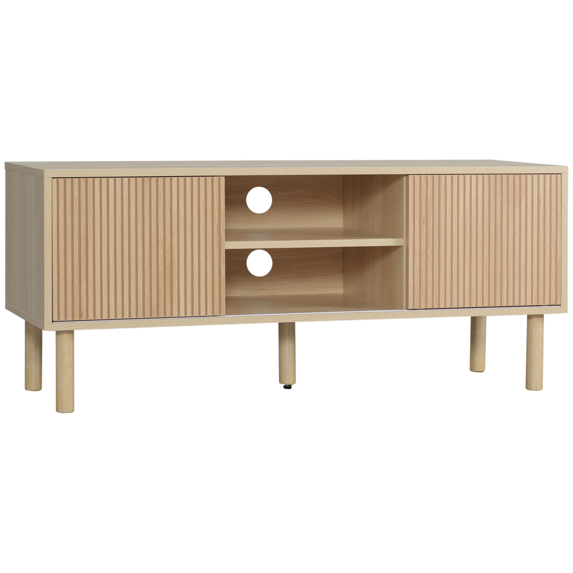 LOWBOARD DE-16086 115/40/49 cm Naturholz-Optik - Naturfarben, Holzwerkstoff (115/49/40cm) - ComfortXL