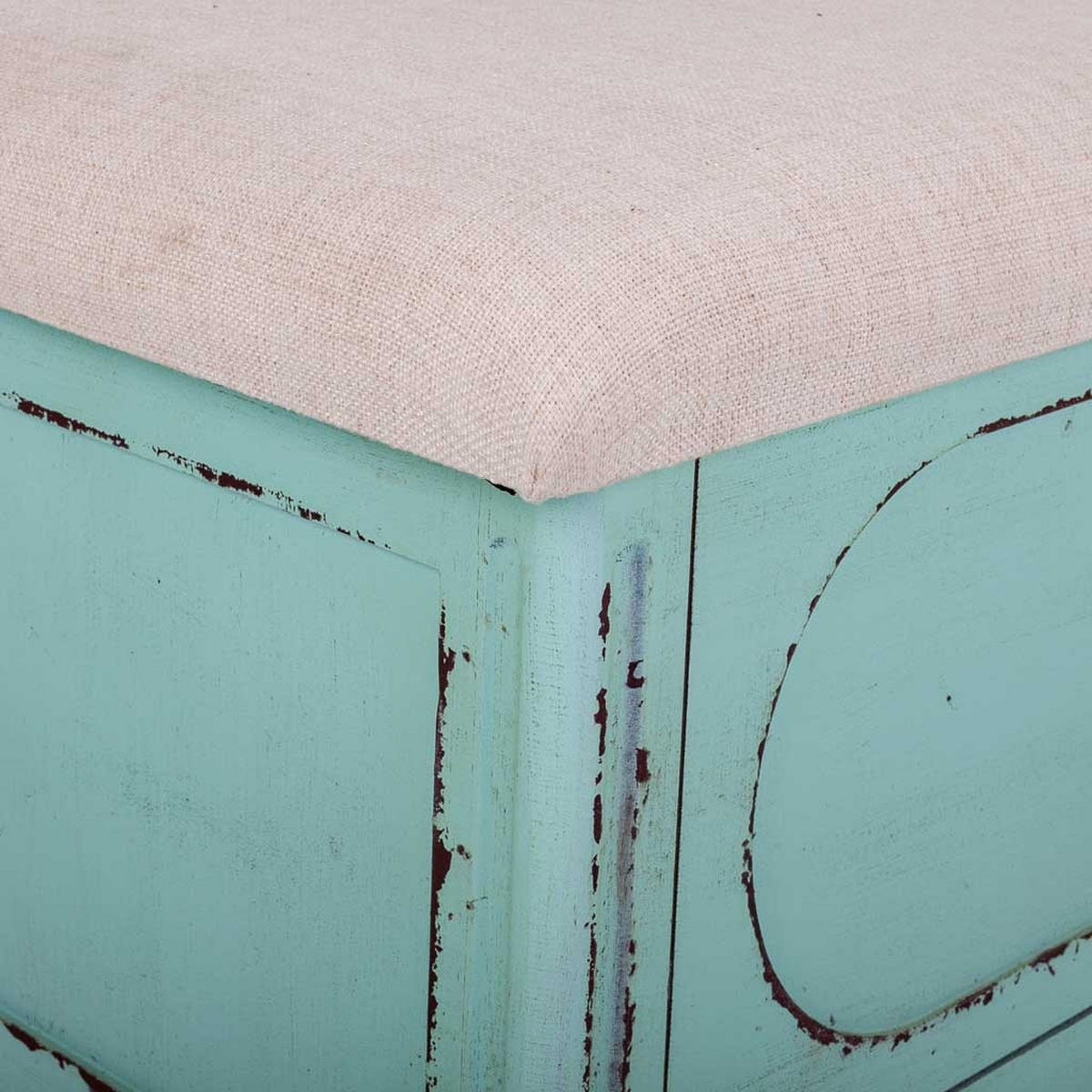 POLSTERBANK aus Holz 120x43x48 blauem - Blau, Holzwerkstoff (120/48/43cm) - Wanderlust