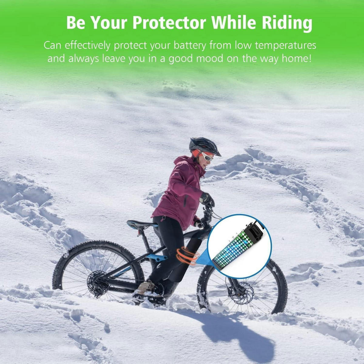 EBIKE Akku Schutzhülle Neopren 28-34 cm Umfang - Multicolor, Kunststoff (20/3/26cm)