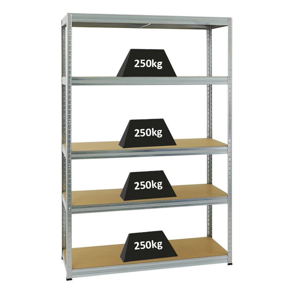 Proregal Schwerlastregal Silber 120x180x45 cm