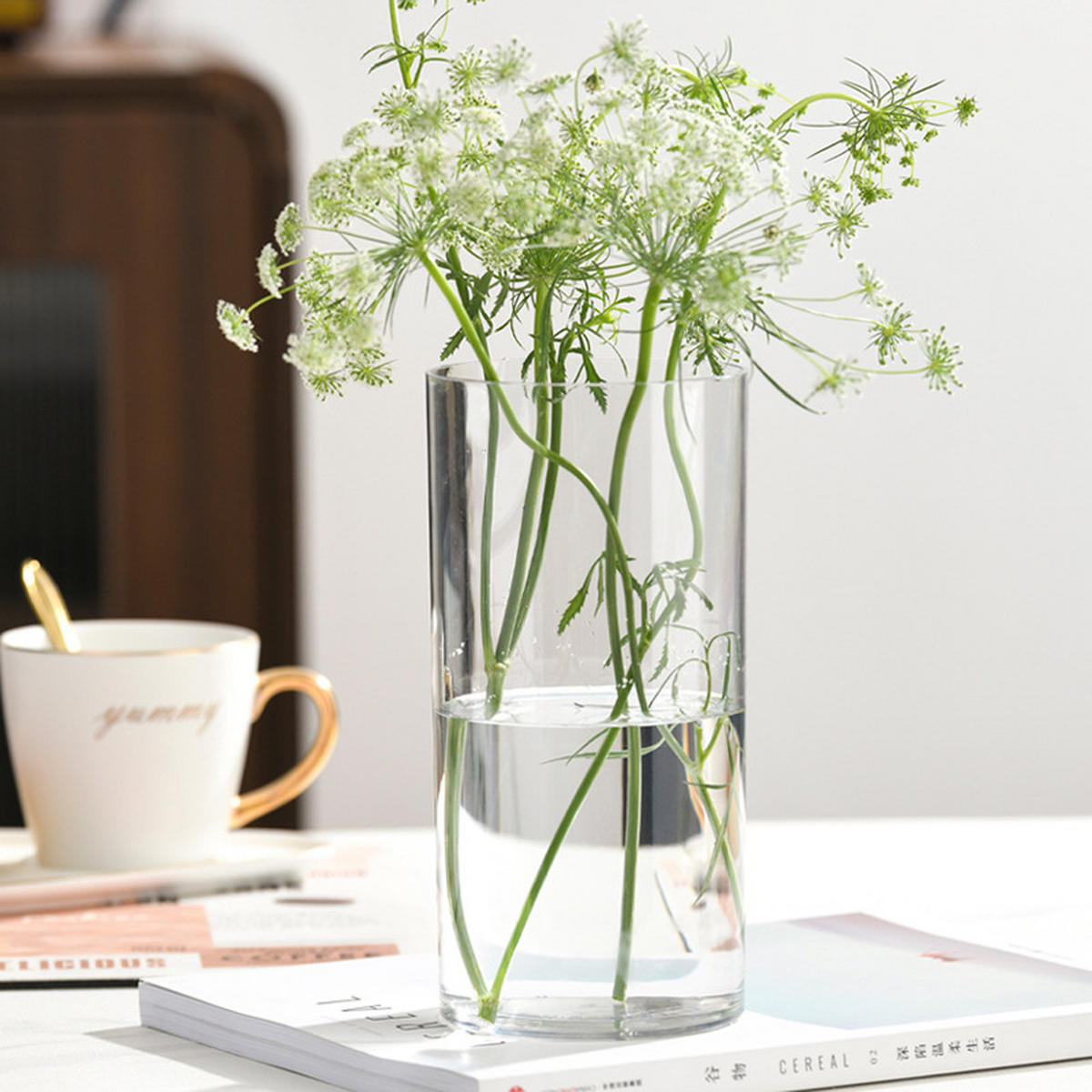 VASE 12*12*25CM - Transparent, Keramik (20cm) - LIBRATON