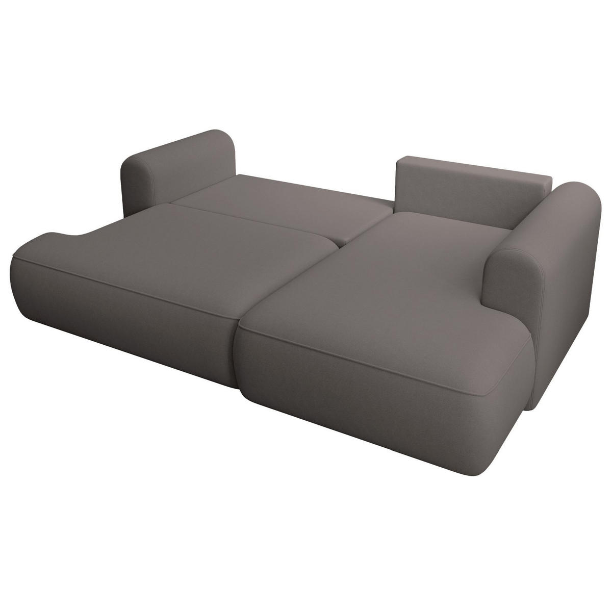 ECKSCHLAFSOFA Ovo Mini Dunkelgrau Easy-Clean-Samtbezug - Dunkelgrau/Schwarz, Kunststoff/Textil (238/156cm) - Selsey