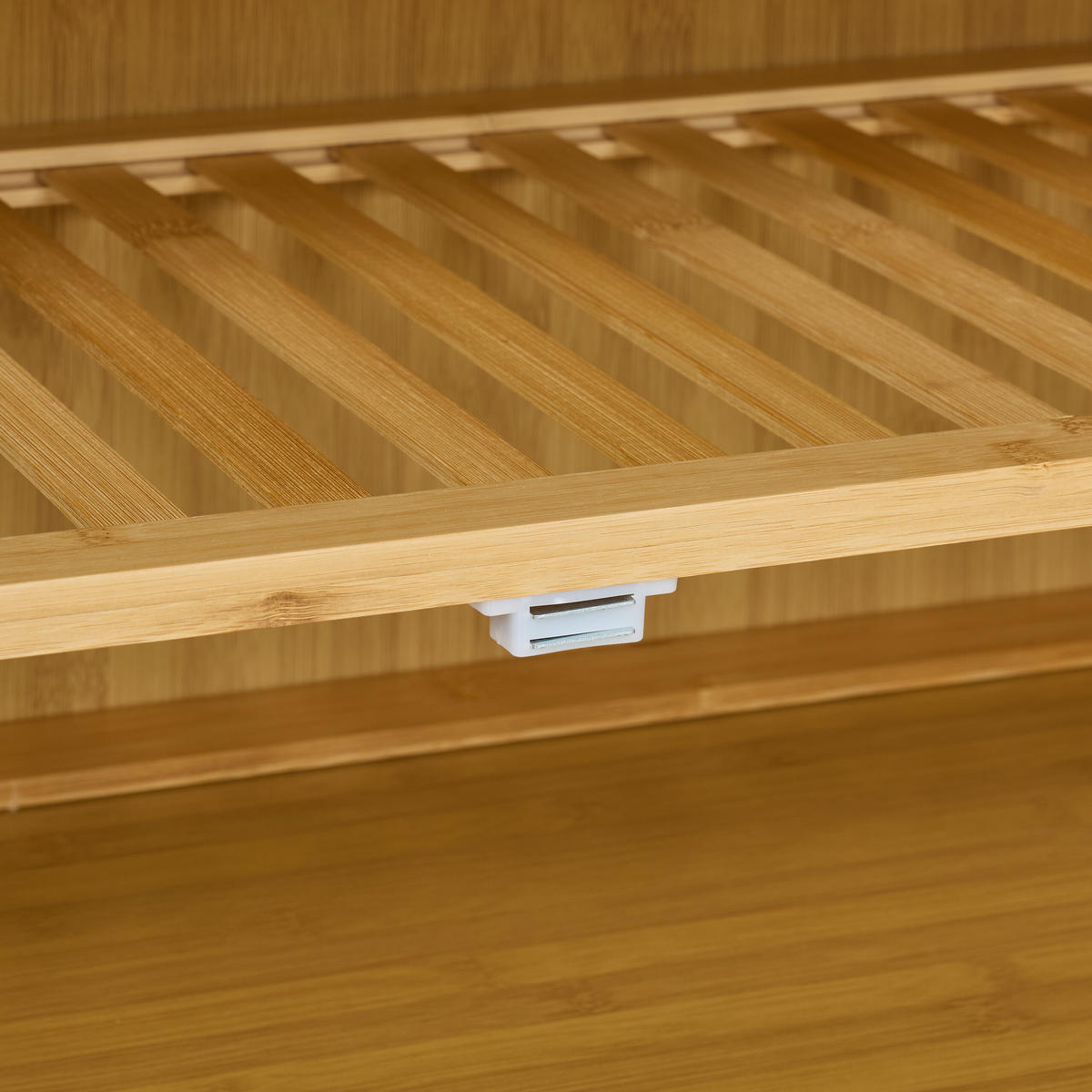 SCHUHBANK - Hellbraun, Holz/Kunststoff (90/45/37cm) - Relaxdays