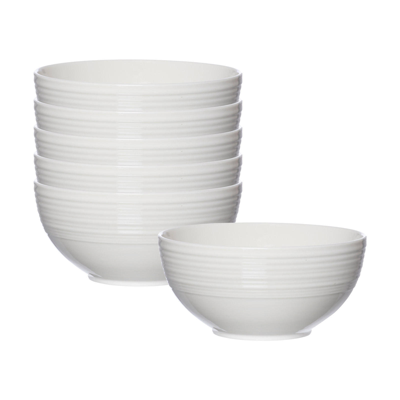 MÜSLISCHALEN Levi Weiß ø 15 cm 6er Set - Weiß, Keramik (15cm) - Ritzenhoff Breker