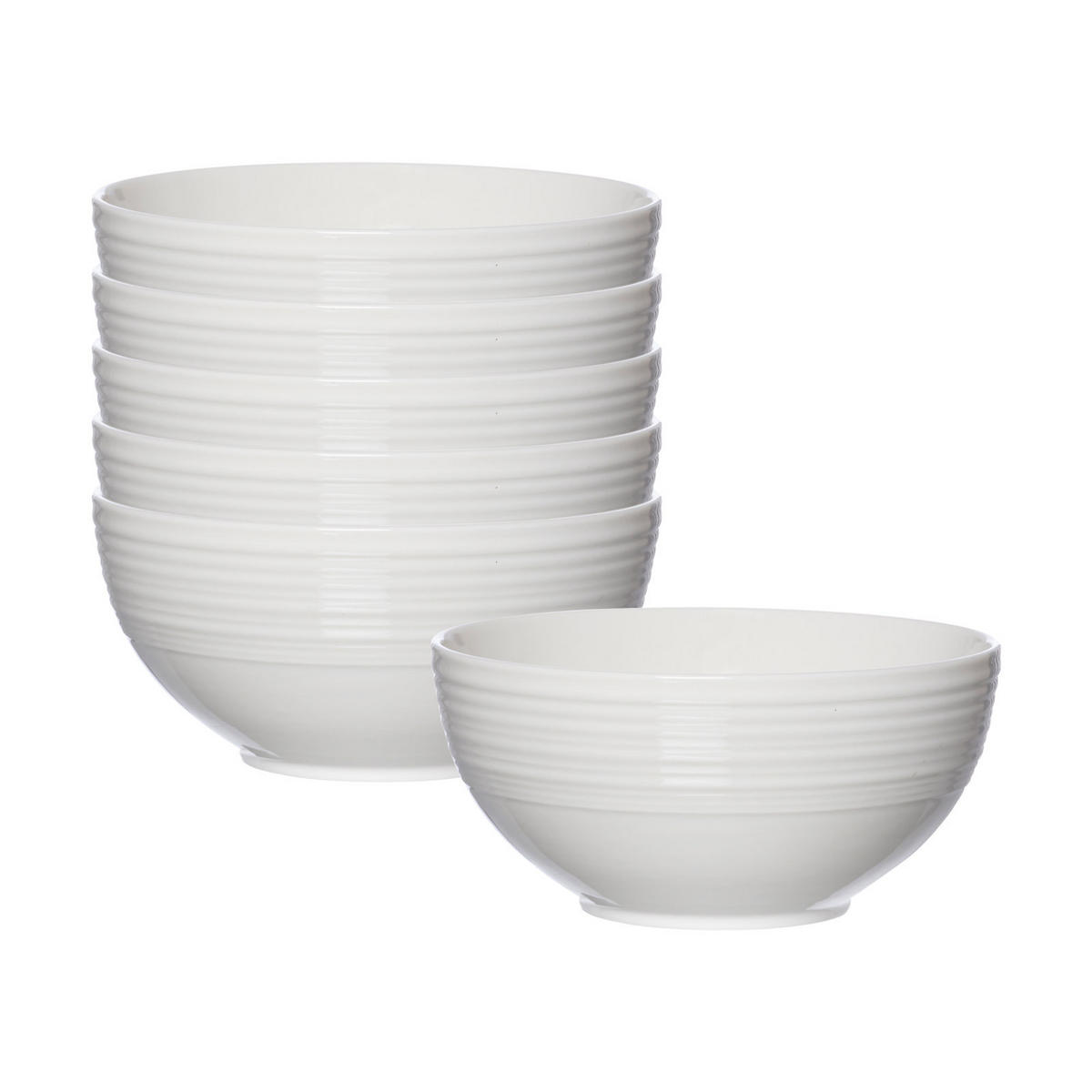 MÜSLISCHALEN Levi Weiß ø 15 cm 6er Set - Weiß, Keramik (15cm) - Ritzenhoff Breker