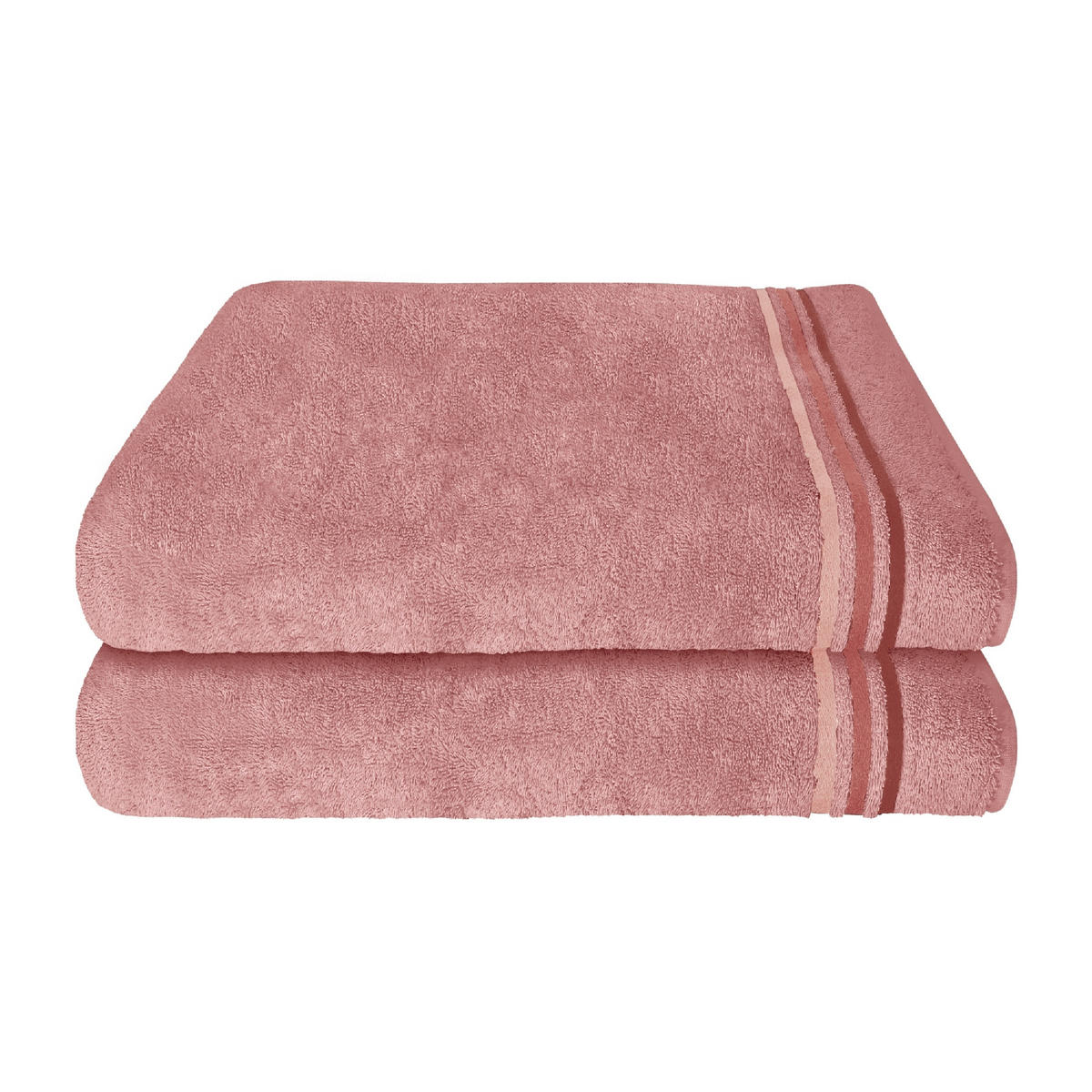 DUSCHTUCHSET Skyline Color - 2-teilig - 70 x 140 cm - Altrosa - Altrosa, Textil (70/140cm) - SCHIESSER