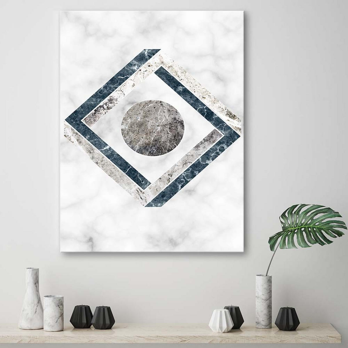 LEINWANDBILD Geometrische Abstrakt 40x60cm - Grau, Textil (40/60cm) - Feeby