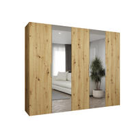 DREHTÜRENSCHRANK 202/250/52 5-türig - Kaschmir/Goldfarben, Holz (250/202/52cm) - MÖBEL KRYSPOL
