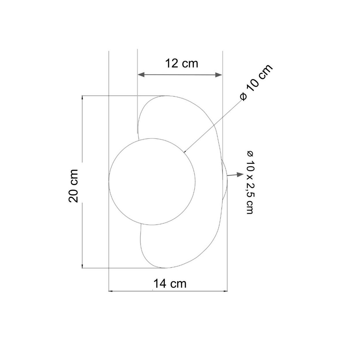 WANDLEUCHTE Aurema, Braun, 20cm - Braun, Glas (12/20/14cm) - KOSILUM