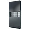 AKTENSCHRANK Elona M2, Büroschrank mit Soft-Close & Push-to-Open, Schwarz/Anthrazit matt (82 x 184 x 37 cm) - Anthrazit, Holzwerkstoff (82/184/37cm) - InnoFurn