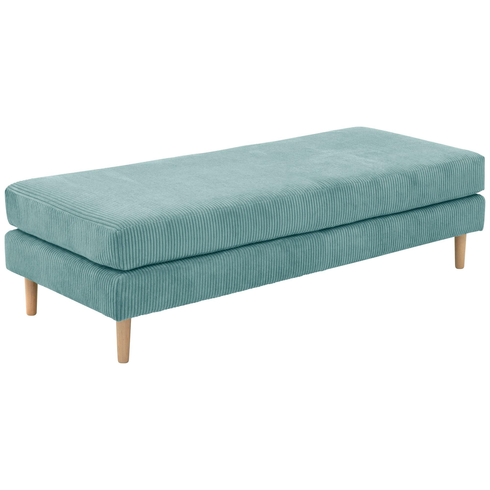 HOCKERBANK Kaylynn Cordstoff eisblau - Pastellblau, Kunststoff (170/45/71cm) - 58aufmkessel