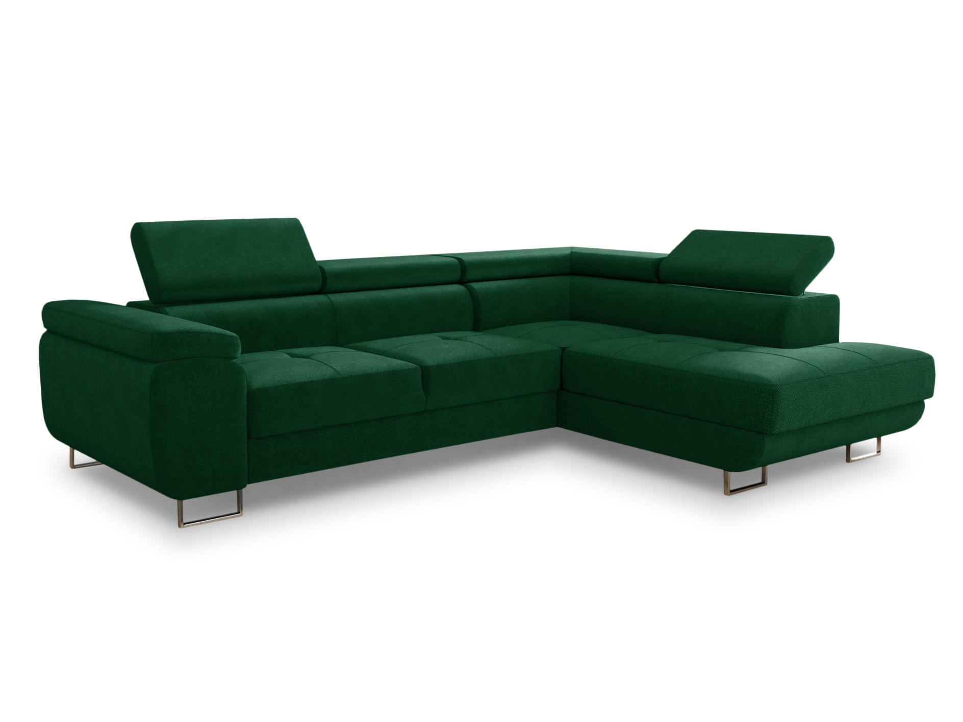 ECKSOFA Caris, Seite: Rechts - Grün, Holz/Textil (273/203cm) - Sofnet