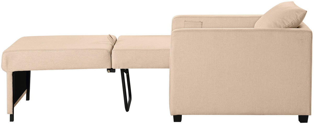 SCHLAFSESSEL Jerry Creme - Creme, Textil (74/89/91cm) - ATLANTIC home collection