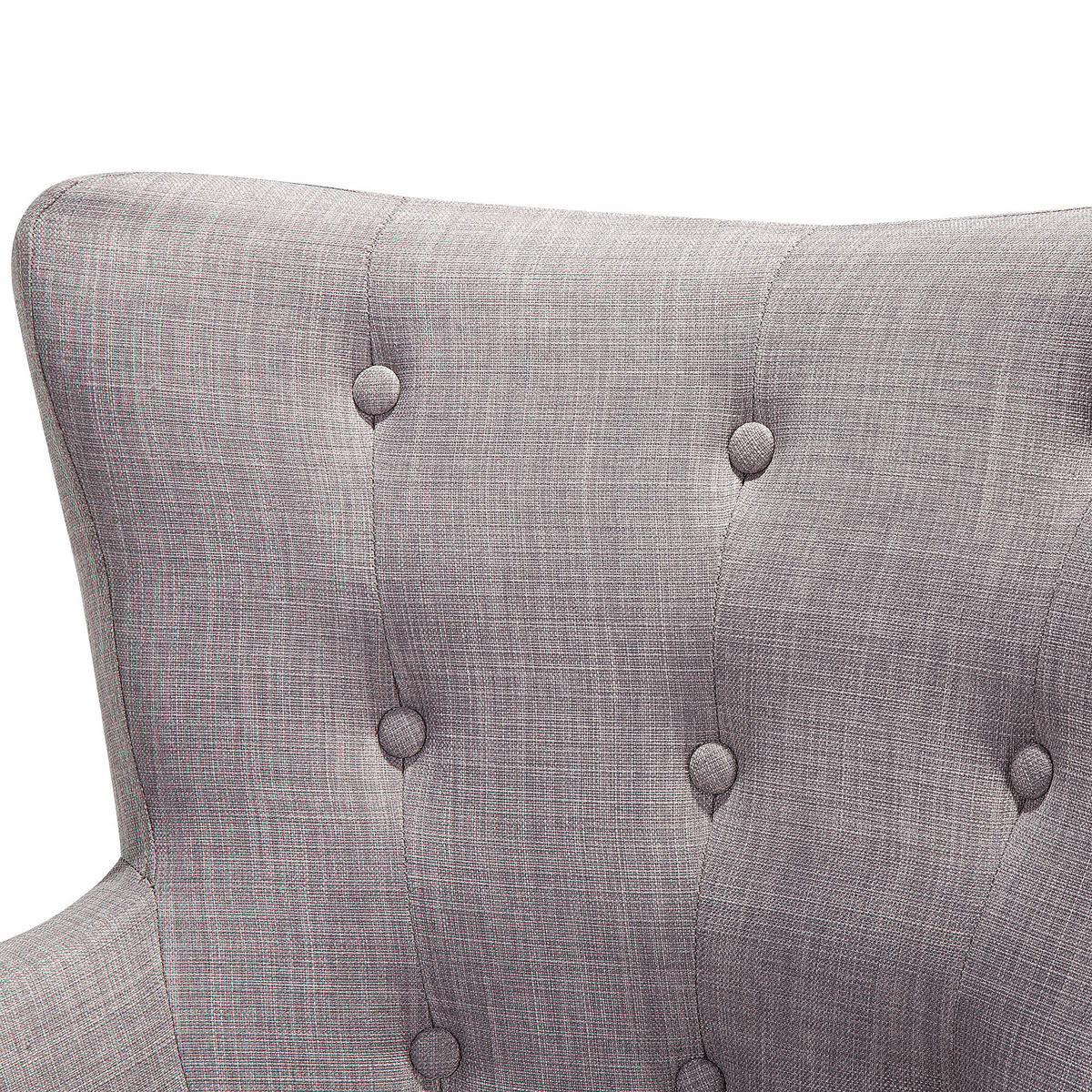 SESSEL Polsterbezug Grau Angen - Grau, Holz/Textil (73/100/75cm) - Beliani