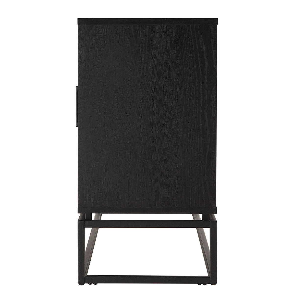 SIDEBOARD mit 2 Türen - Holzwerkstoff / Metall - Schwarz, Holzwerkstoff/Metall (150/75/40cm) - home24