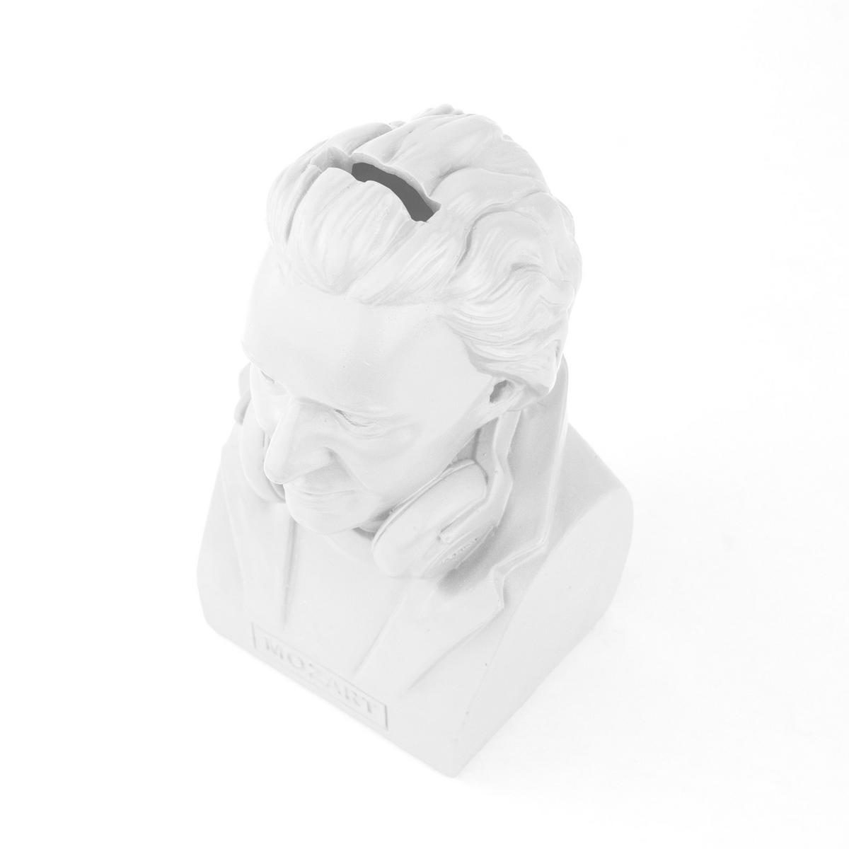 SPARDOSE Historic Hipster Mozart, Polyresin, Weiß, 8 x 9 x 14.5 cm - Weiß, Kunststoff (8/14.5/9cm) - Donkey Products