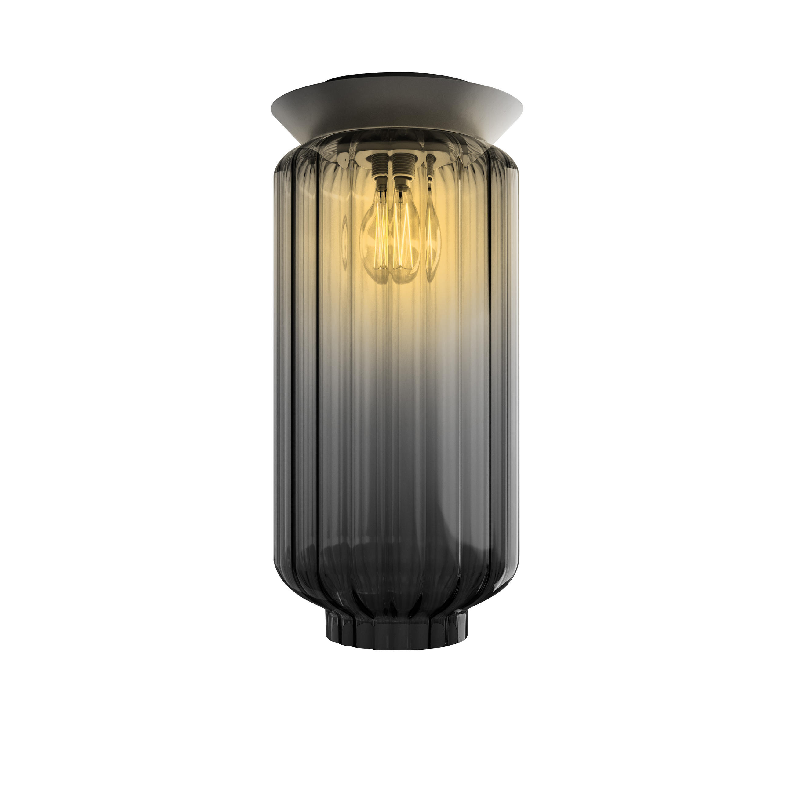 DECKENLEUCHTE Velo Rauch Ø 18cm - Grau, Glas (18/18/36cm) - s.luce