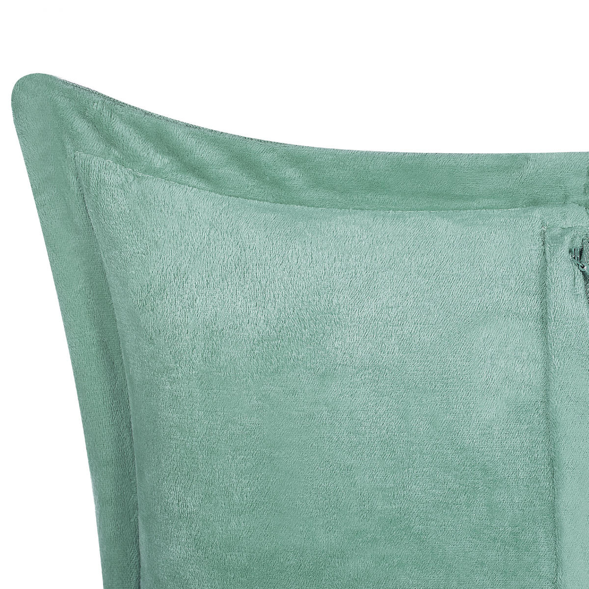 DEKOKISSEN CORD 2er-Set Hellgrün 43/43 cm Zinnia - Hellgrün, Textil (43/43cm) - Beliani