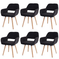 ESSZIMMERSTUHL Anthrazit 6er-Set - Anthrazit, Holz (56/78/57cm) - MCW