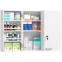 MEDIZINSCHRANK DE-09636 2-türig mit 11 Fächern Weiß - Weiß, Holzwerkstoff (53/53/20cm) - ComfortXL