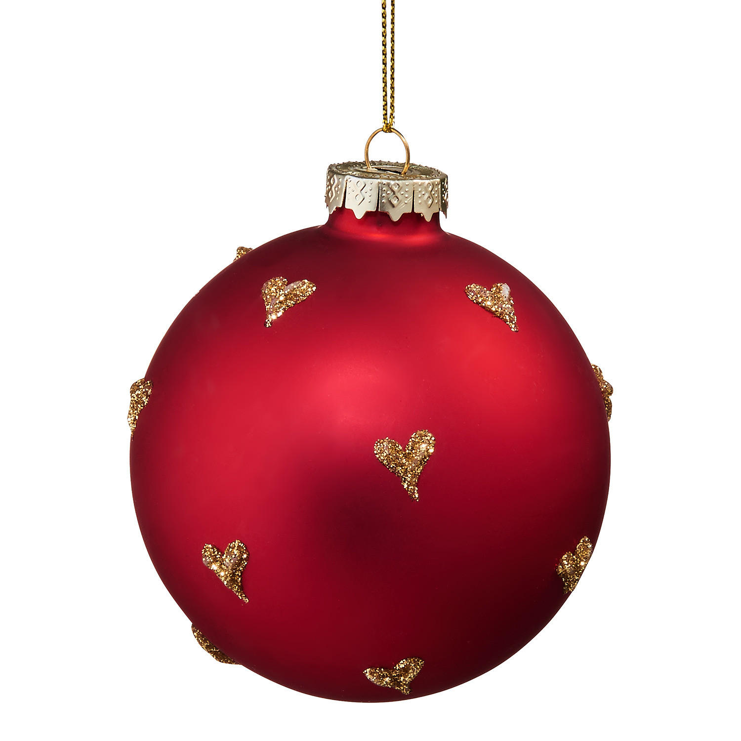 CHRISTBAUMKUGEL Hang On Goldene Herzchen - Goldfarben, Glas (8/10/8cm) - Butlers