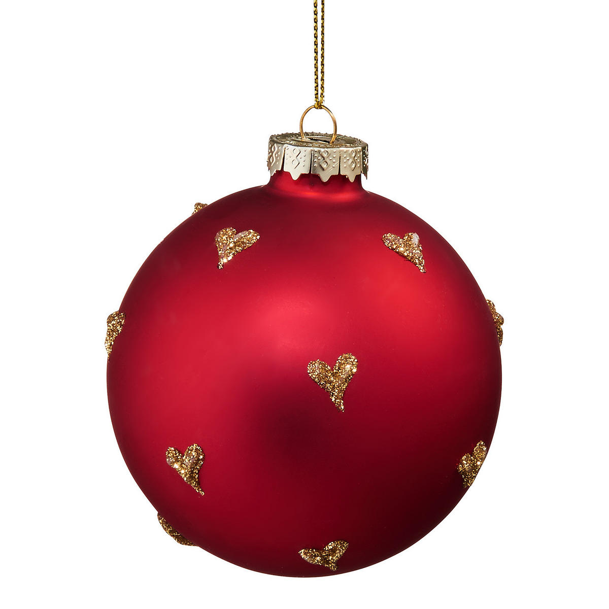 CHRISTBAUMKUGEL Hang On Goldene Herzchen - Goldfarben, Glas (8/10/8cm) - Butlers