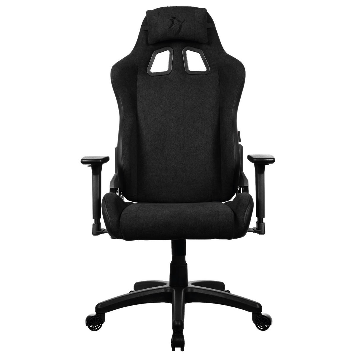 GAMINGSTUHL Avanti Soft Fabric™ Reines Schwarz - Schwarz, Kunststoff/Textil (70/135/47cm) - Arozzi