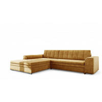 ECKSOFA Lusaka Mit Schlaffunktion - Gelb, Holzwerkstoff/Textil (292/198cm) - Fun Möbel