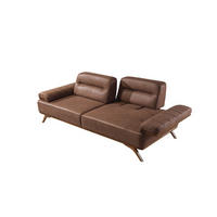 3 Sitzer SOFA Andorra Samt Braun - Braun, Holz/Textil (235/83/97cm)
