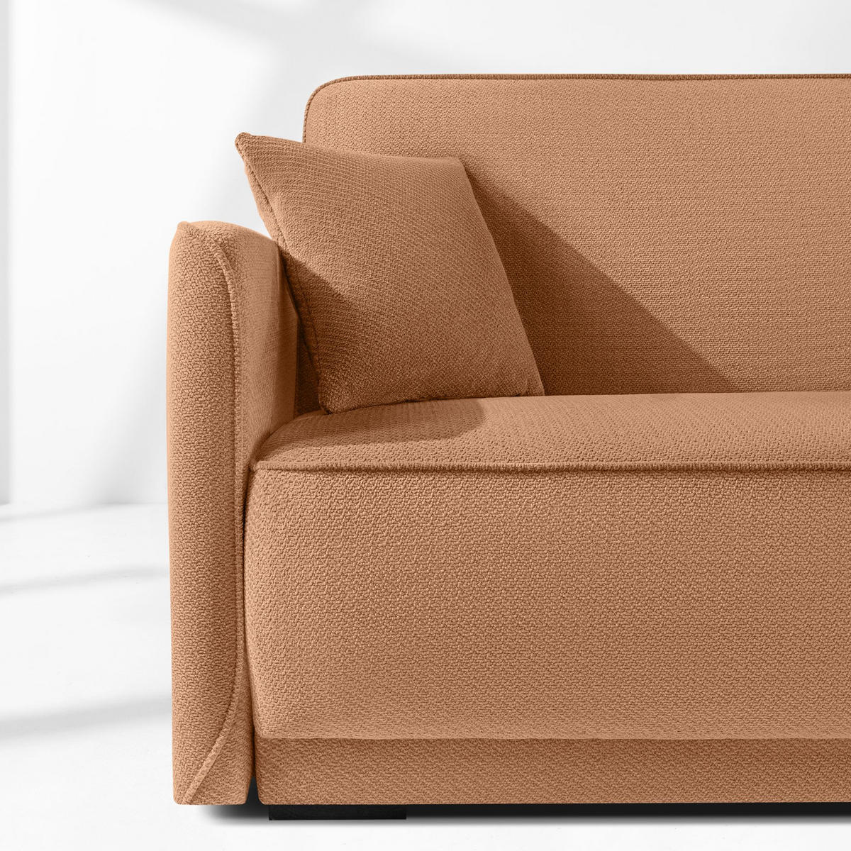 EINZELSOFA LIRIS, 3 Personen, Koralle - Koralle, Holz/Holzwerkstoff (208/91/98cm) - KONSIMO®