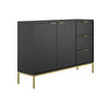 SIDEBOARD Seattle Schwarz - Schwarz, Holzwerkstoff (150/100.4/40cm) - Petits-meubles