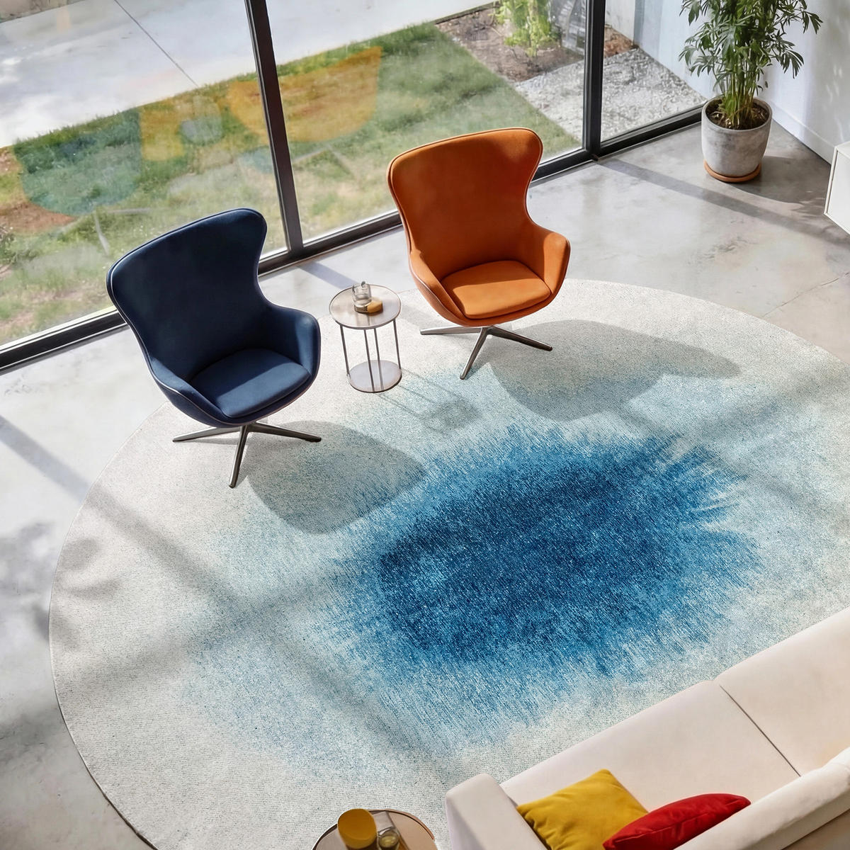 PREPROGA Drop Dream In Blue 170/240 cm - modra, umetna masa/tekstil (170/240cm) - Louis De Poortere