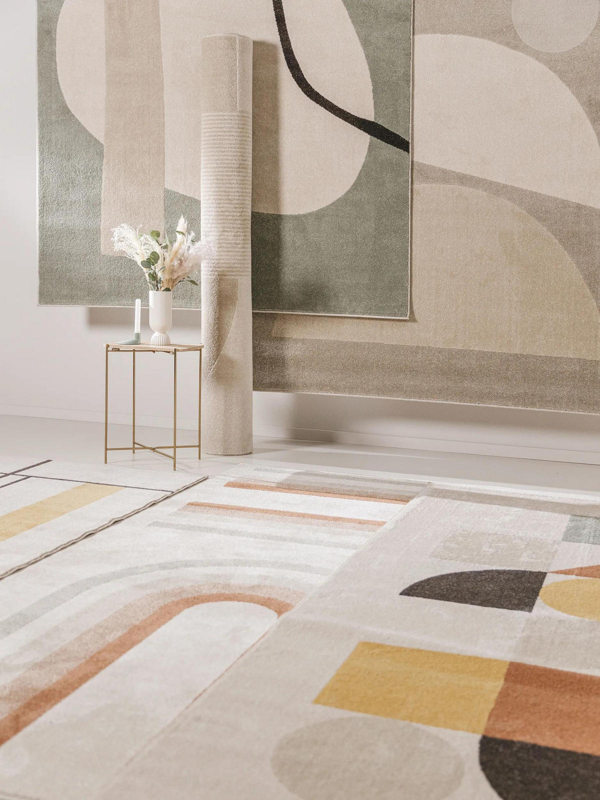 TEPPICH Ida Cream/Anthrazit 80x150 cm - Creme, Textil (80/150cm) - benuta Pop