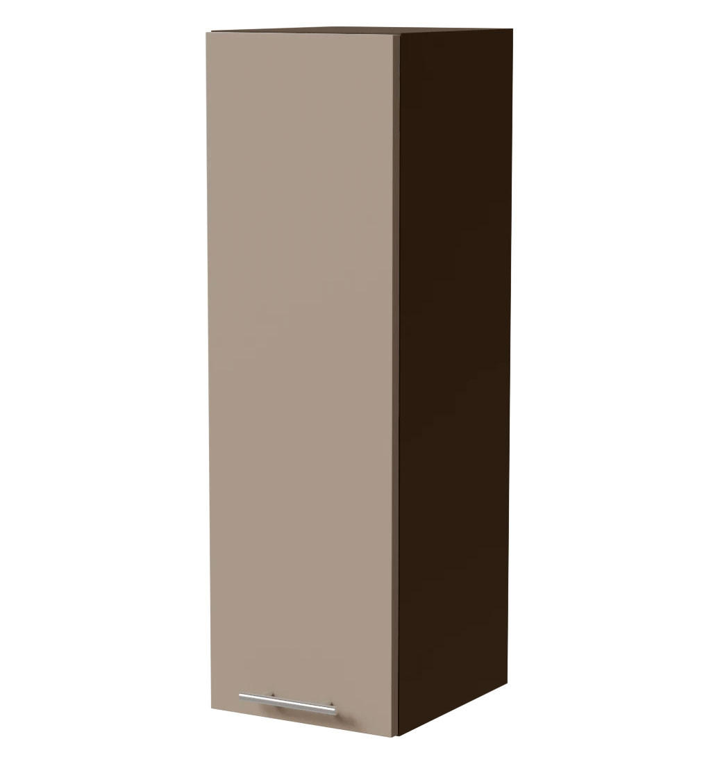 HÄNGESCHRANK Brerra W4/30 Lava / RAL 1019 graubeige Matt 30 / 32,5 / 96cm - Dunkelgrau/Graubraun, Holz/Holzwerkstoff (30/96/32.5cm) - Feldmann-Wohnen