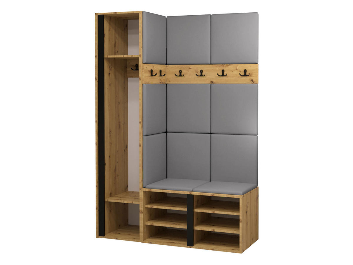 GARDEROBEN-SET Orion X - Kaschmir/Mintgrün, Holzwerkstoff/Kunststoff (124/186/46cm) - MIRJAN24