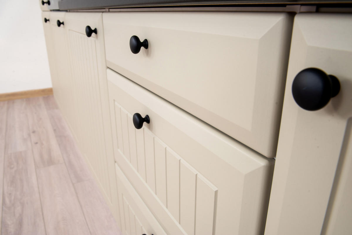 KÜCHENZEILE KS1-G300 - Arvion - Strapazierfähig mit modernem Flair - Kaschmir, Holz/Holzwerkstoff (300/249.3/56cm) - ROYAL24_MARKT