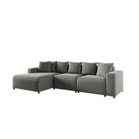 ECKSOFA Megan In Salvador - Grau, Holzwerkstoff/Textil (331/165cm) - Fun Möbel