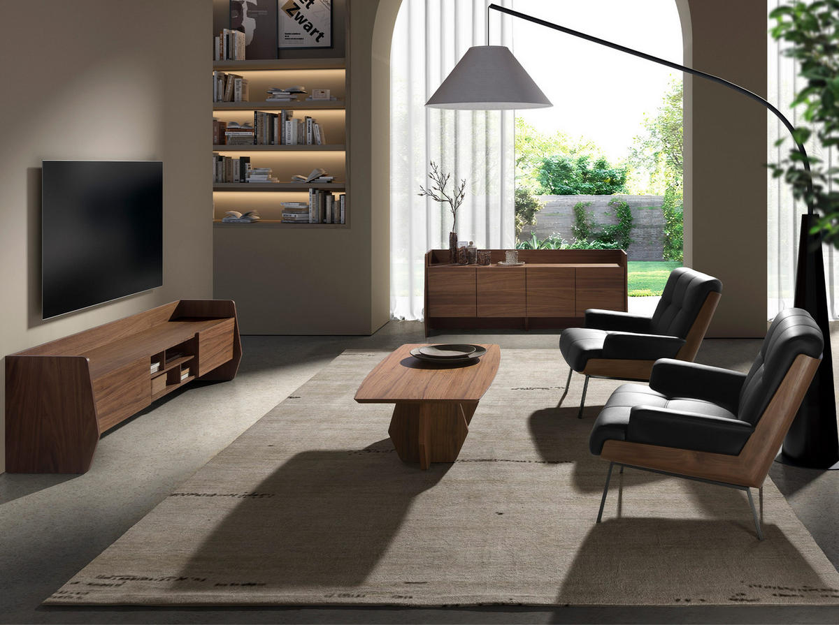 TV-ELEMENT Rechteckig Walnuss 180/45/56 - Walnussfarben, Holz (180/56/45cm) - ANGEL CERDA