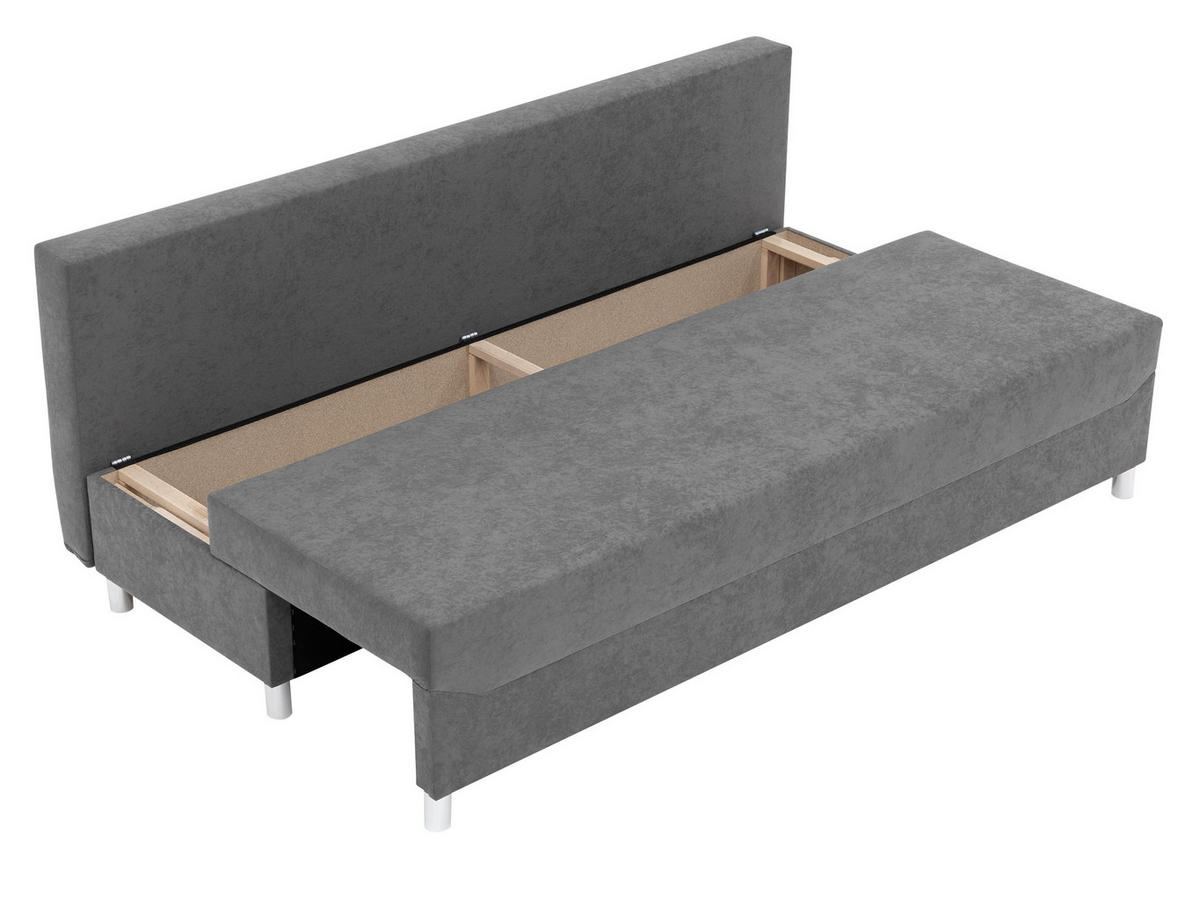 SCHLAFSOFA Dover Cord mit Polsterhocker - Chromfarben/Rosa, Holz/Kunststoff (192/80cm) - MIRJAN24
