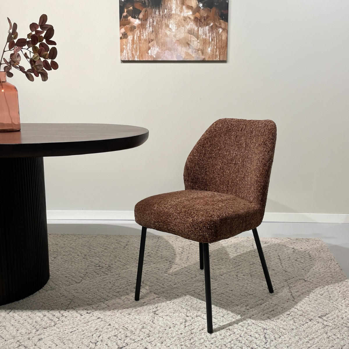 ESSZIMMERSTÜHLE Tess Rot 63/48/83 cm - Dunkelrot, Textil (48/83/63cm) - Livingfurn