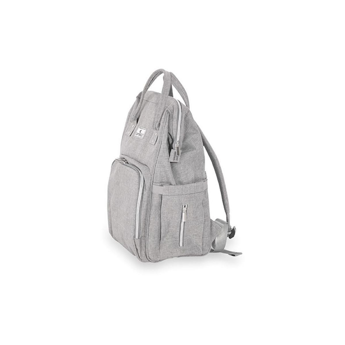 WICKELTASCHE 10040260 grau Rucksackfunktion, Wickelunterlage, Reißverschluss, Kinderwagen - Grau, Textil (19/41/32cm) - Lorelli