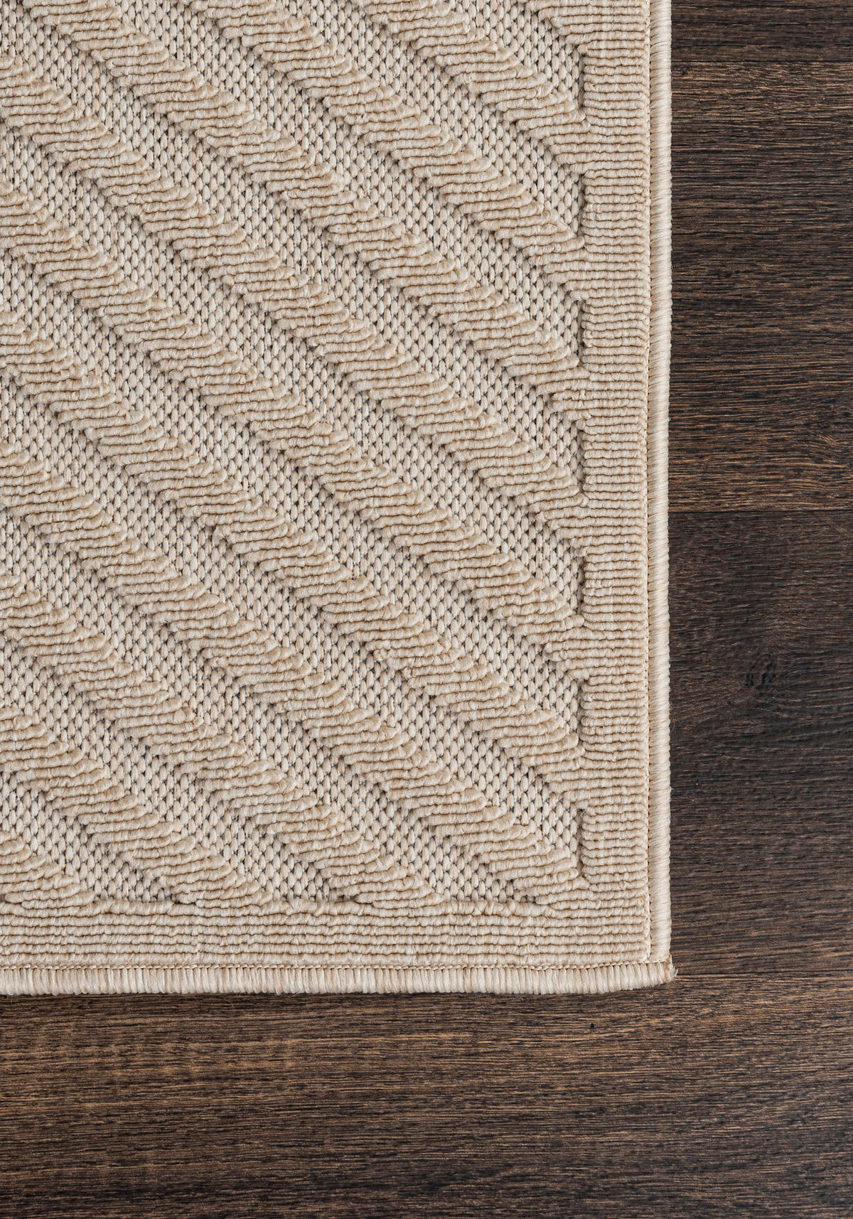 TEPPICH Beige In-Outdoor Geometrisch - Kurzflor Rechteckig - 200 x 300 cm - Beige/Creme, Textil (200/300cm) - Mazovia