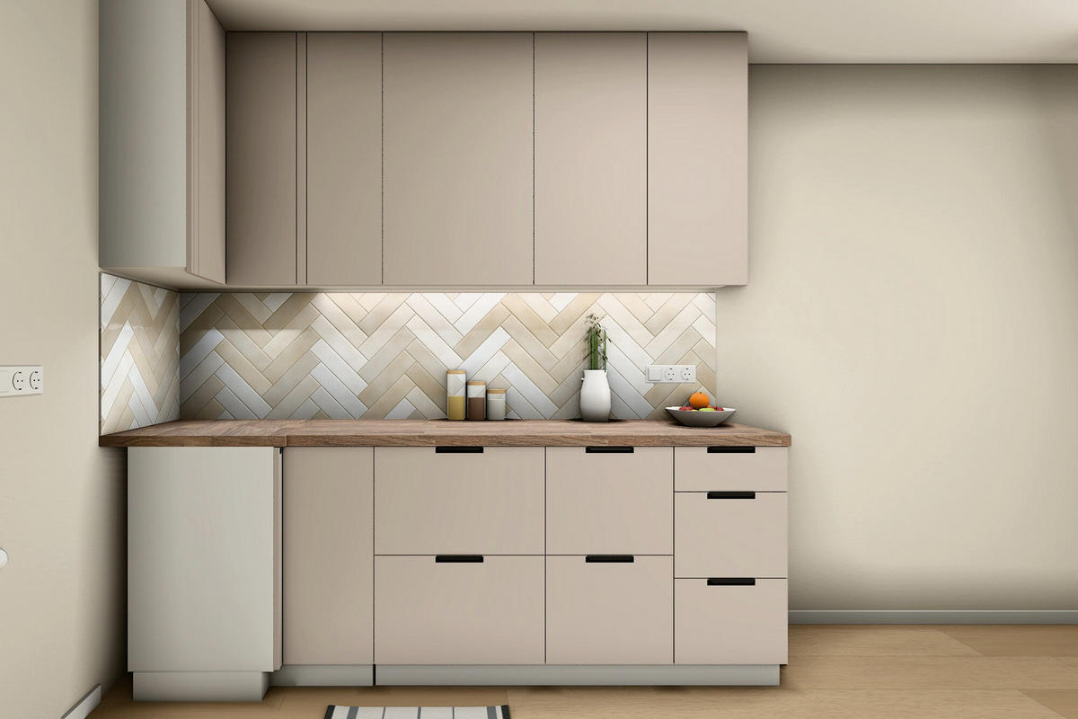 U-KÜCHE Sorento Beige & Weiß – 318 × 239 × 239 cm – KÜ-SORENTO4-001 - Beige, Holzwerkstoff (318/247/239cm) - ROYAL24_MARKT