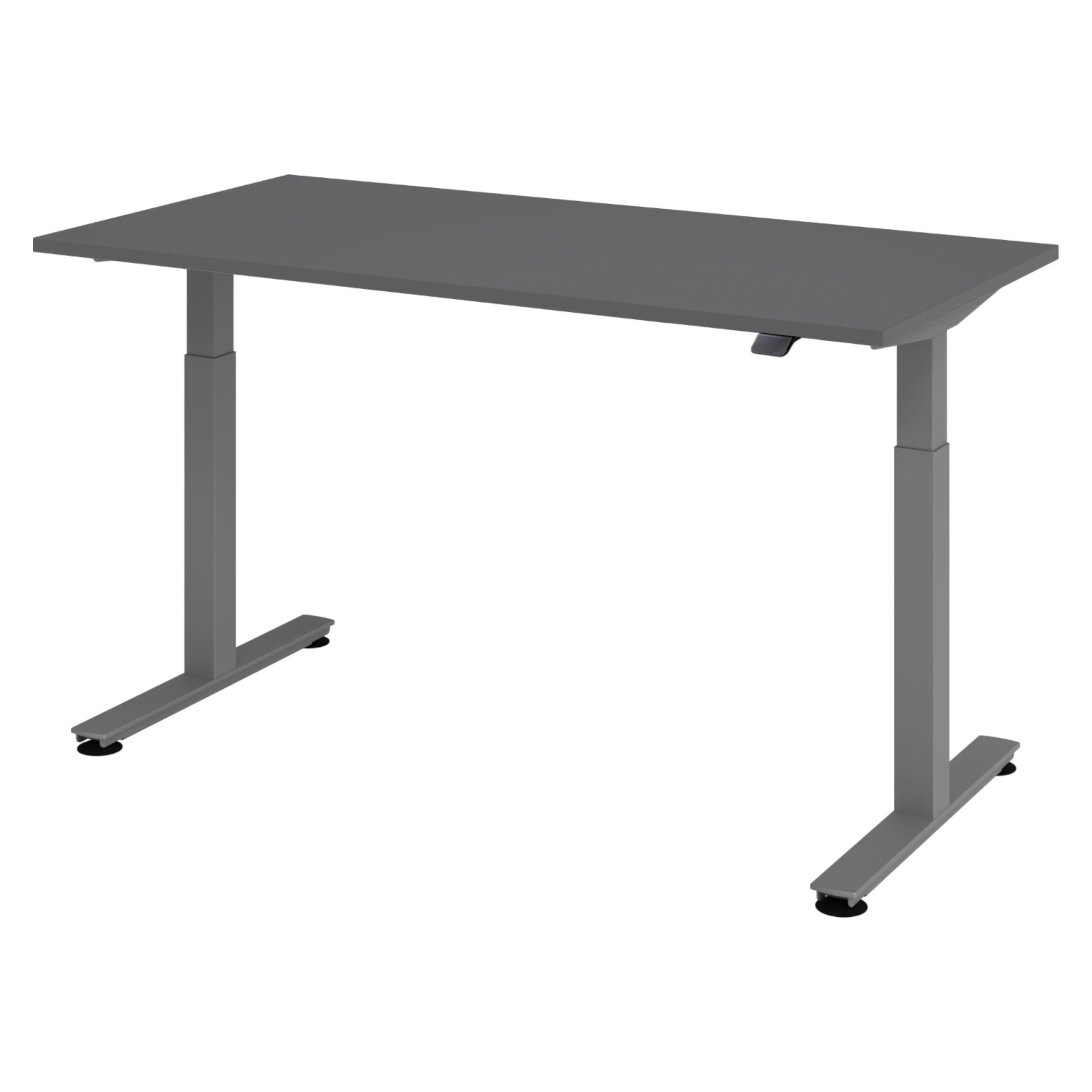 SCHREIBTISCH elektrisch XMST 80/160/74 cm in Graphitfarben/Graphitfarben - Graphitfarben, Holzwerkstoff (80/160/74cm) - bümö