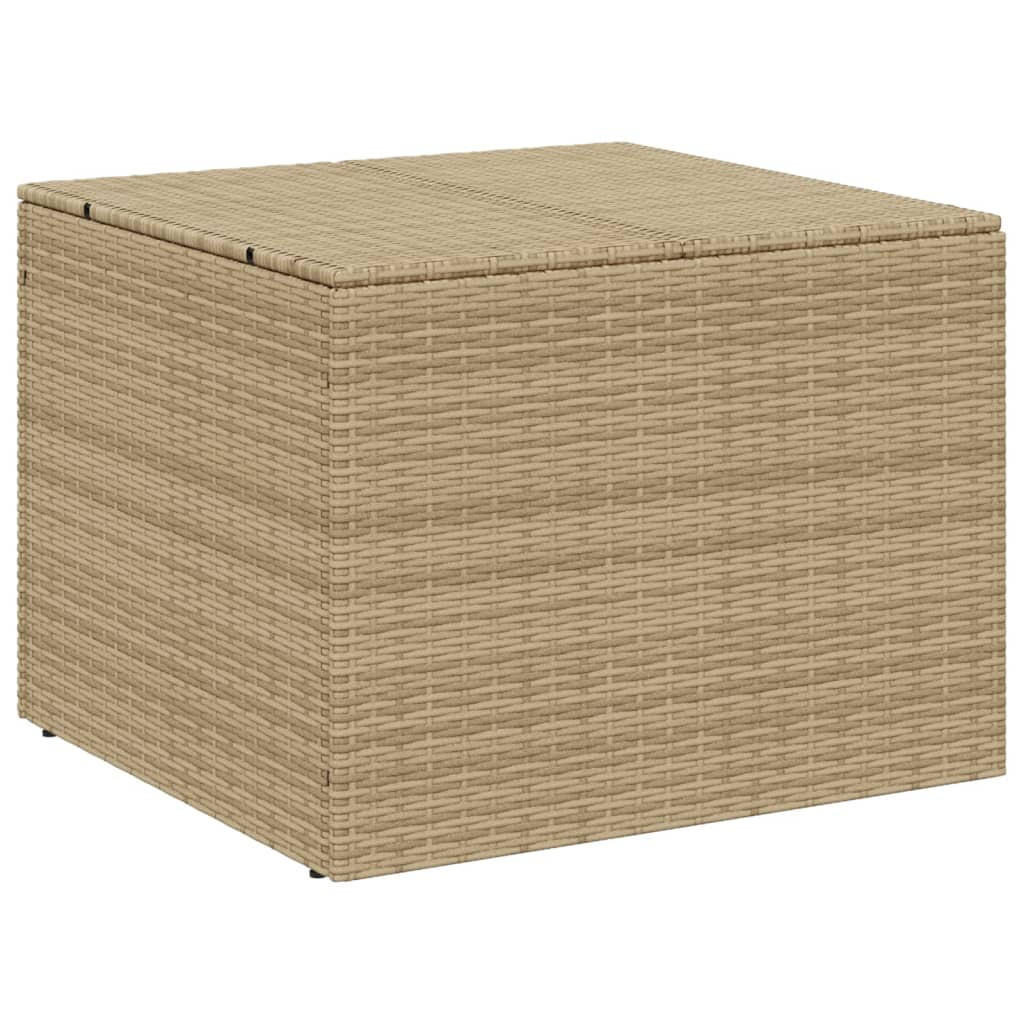GARTENTRUHE Beige 291L Poly Rattan - Beige, Kunststoff (80/132/75cm) - furnicato
